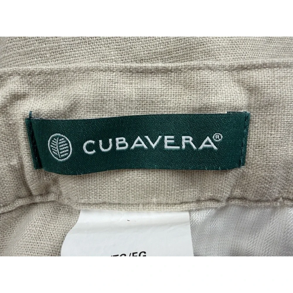 Cubavera Pants Mens L Beige Linen Blend‎ Resort Beach Casual Trousers 38x29